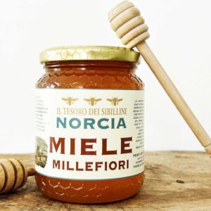 Miele millefiori di Norcia raccolto in montagna ad una quota di 1200 metri slm